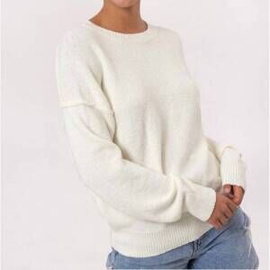 NEW HYFVE exposed seams sweater in cream